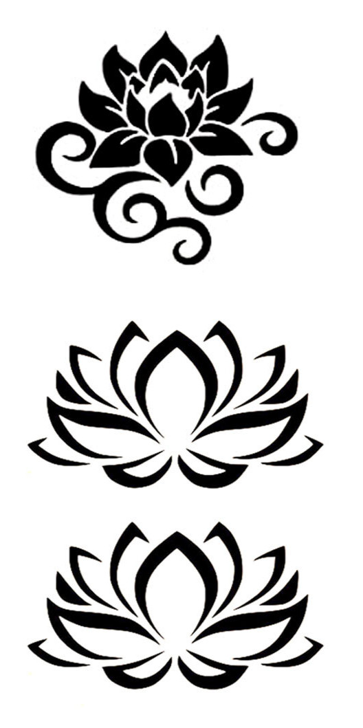 3 Pack Lotus Flowers Color Options Vinyl Decal Car Window Laptop Tablet Notebook