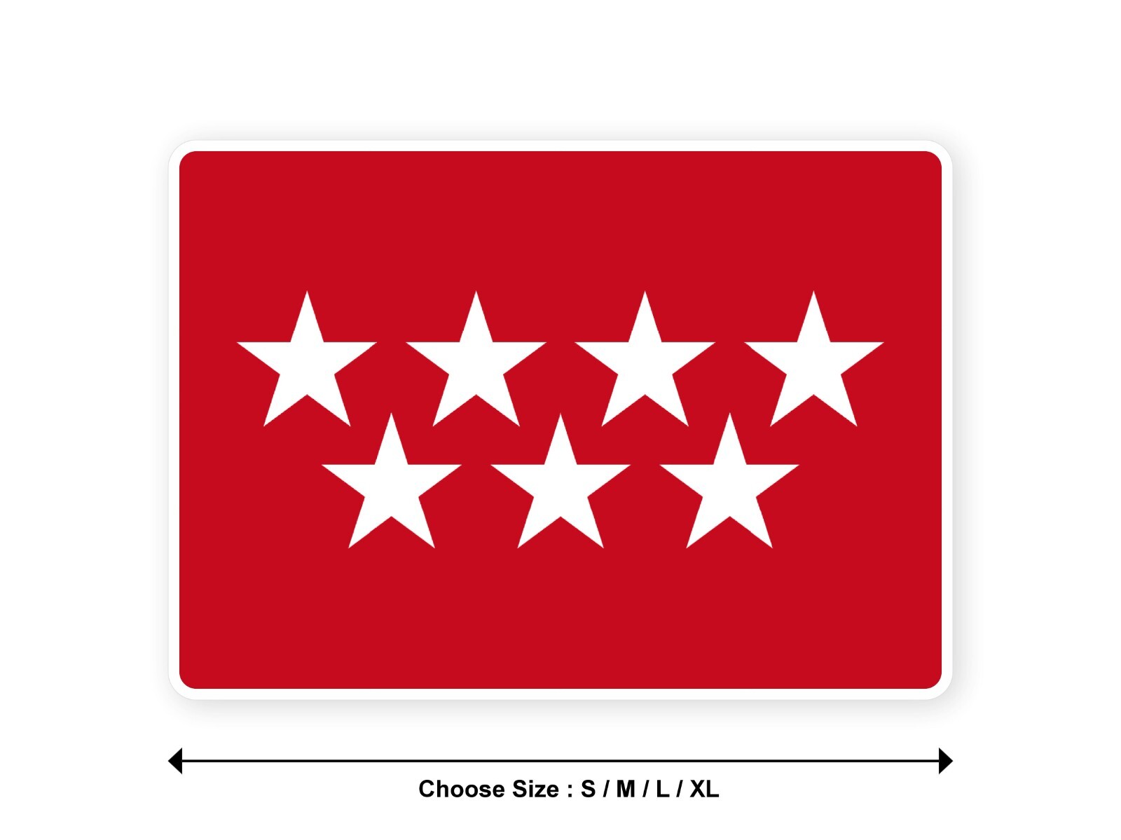 Sticker flag SPAIN MADRID spanish autonomous community 3,9′′(S) -11′′(XL) decal
