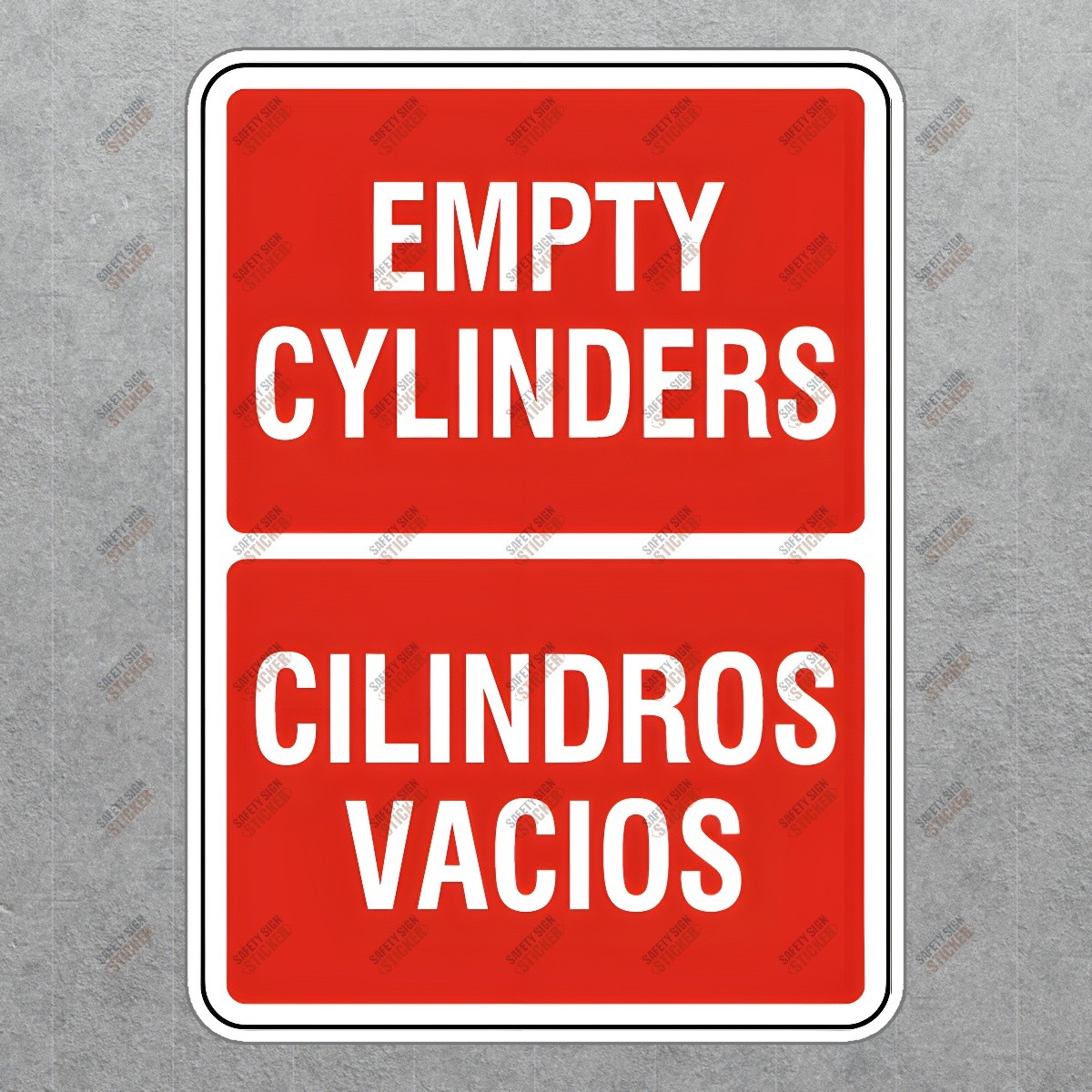 Safety Sign Sticker EMPTY CYLINDERS OSHA Compliance Workplace Safety #550891