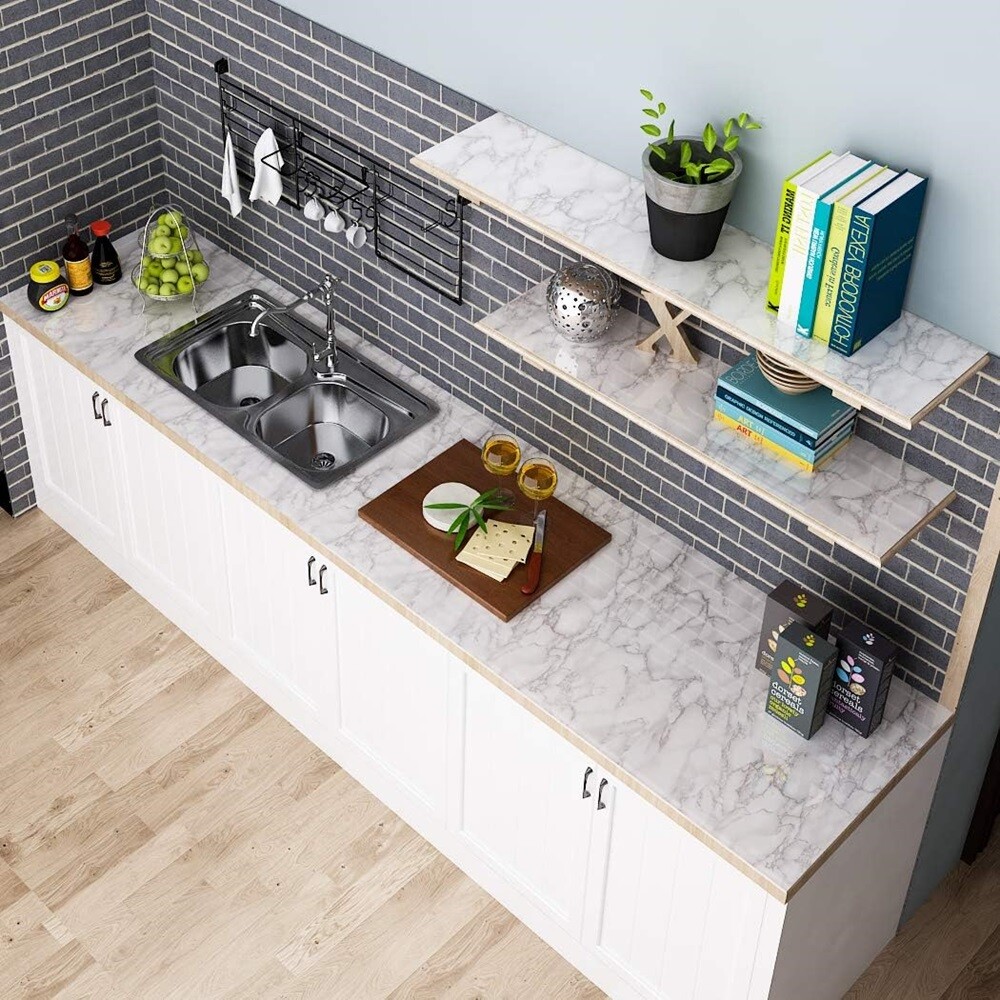Marble Contact Vinyl Paper Self Adhesive Peel Stick Wallpaper Kitchen Countertop