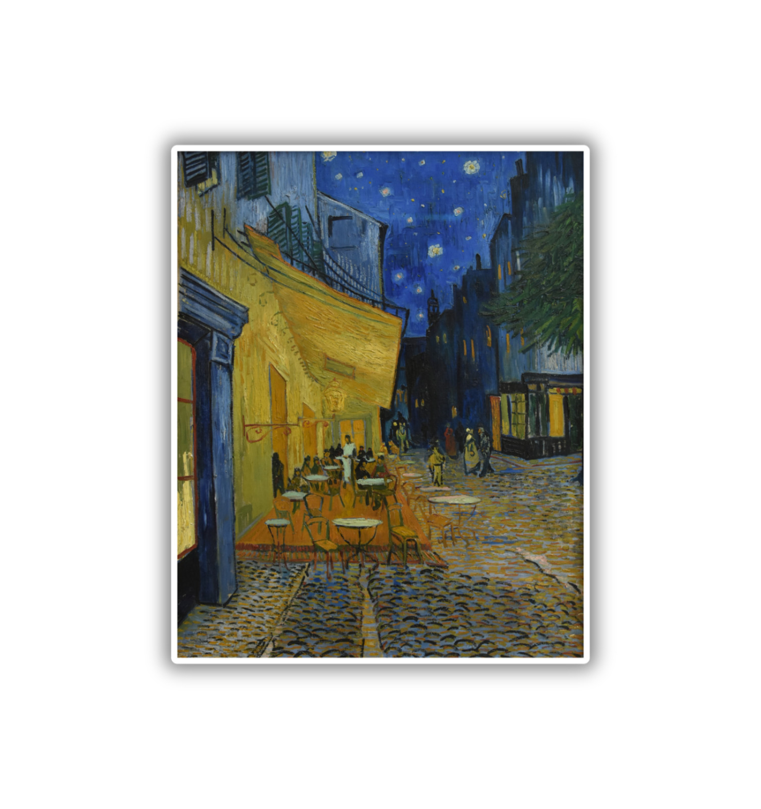 The Cafe Terrace at Night Vincent Van Gogh Fridge Magnet or Laptop Sticker