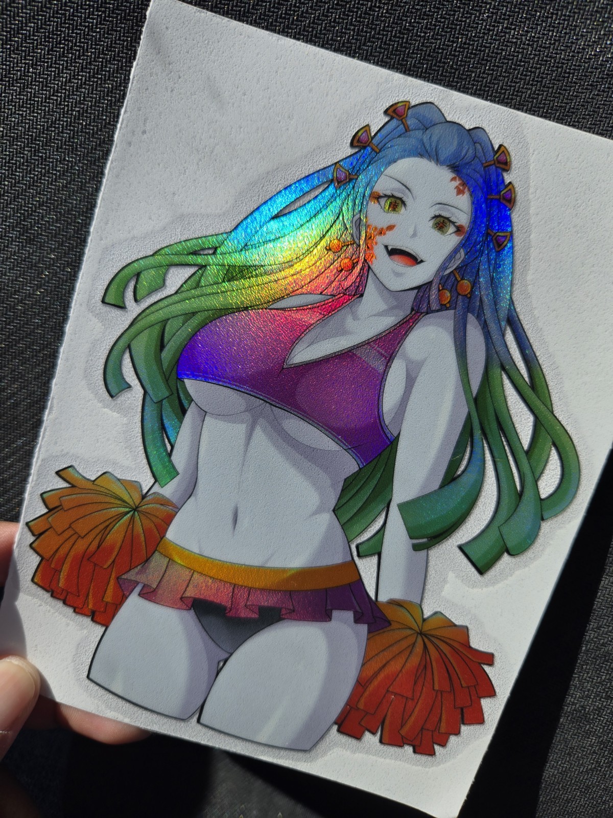 6" Spotholographic Weatherproof Waifu Vinyl Sticker Daki Slayer
