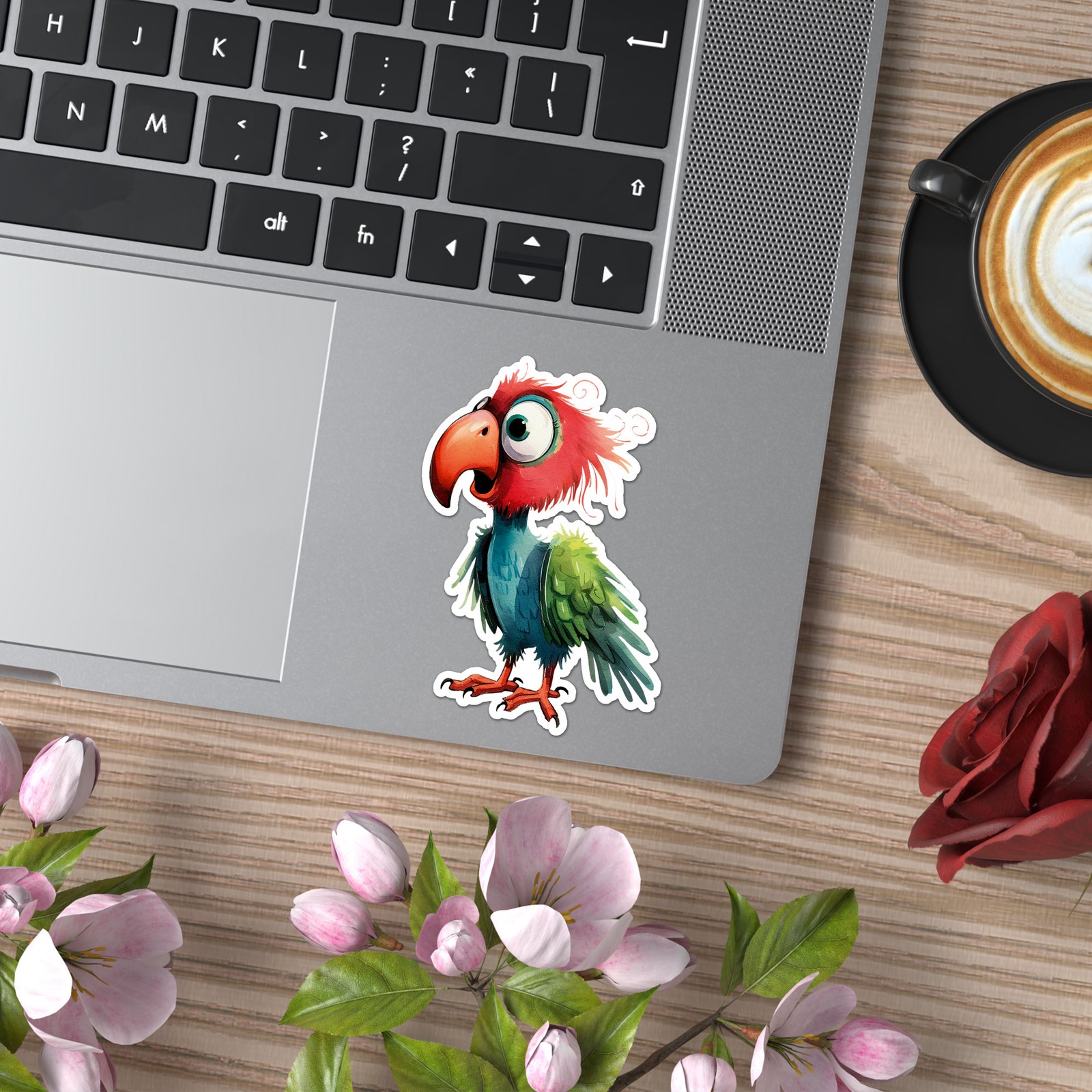 Funny Parrot – Vinyl Decal Sticker – Car Window Laptop – ebn12492