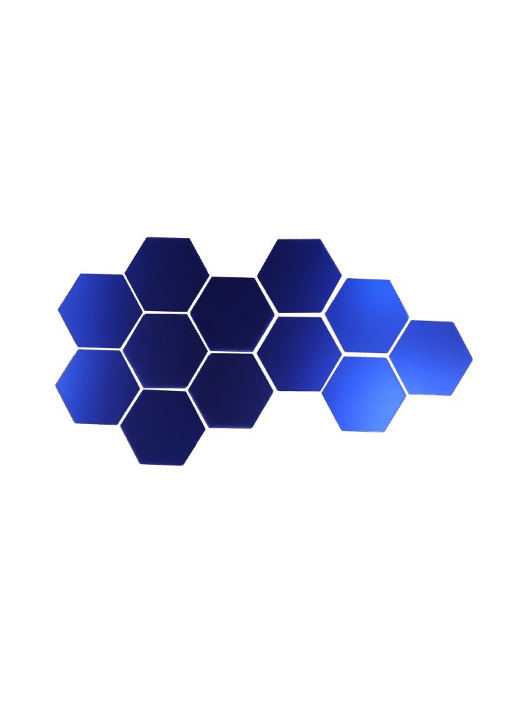 Exquisite Hexagon Mirror Stickers Pack of 12 Perfect for Christmas and Carnival