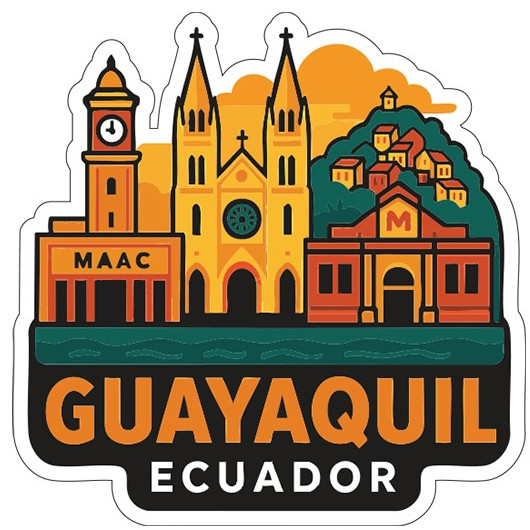 Guayaquil Ecuador Sticker Decal Vinyl Die-Cut City Skyline Landmark Design