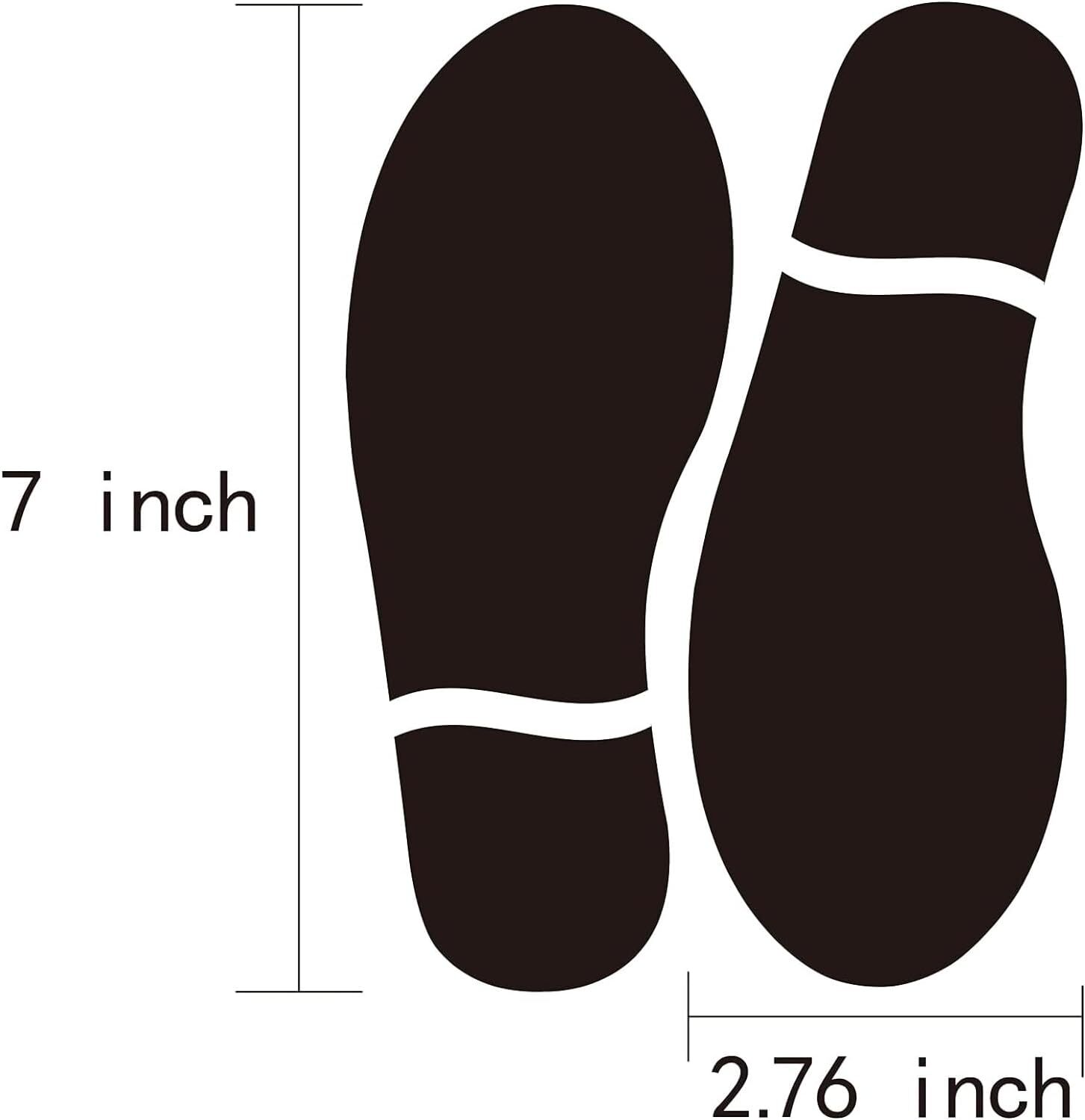 20 Pairs 40 Prints Black Shoe Footprint Stickers Decals, Floor Wall Stairs…