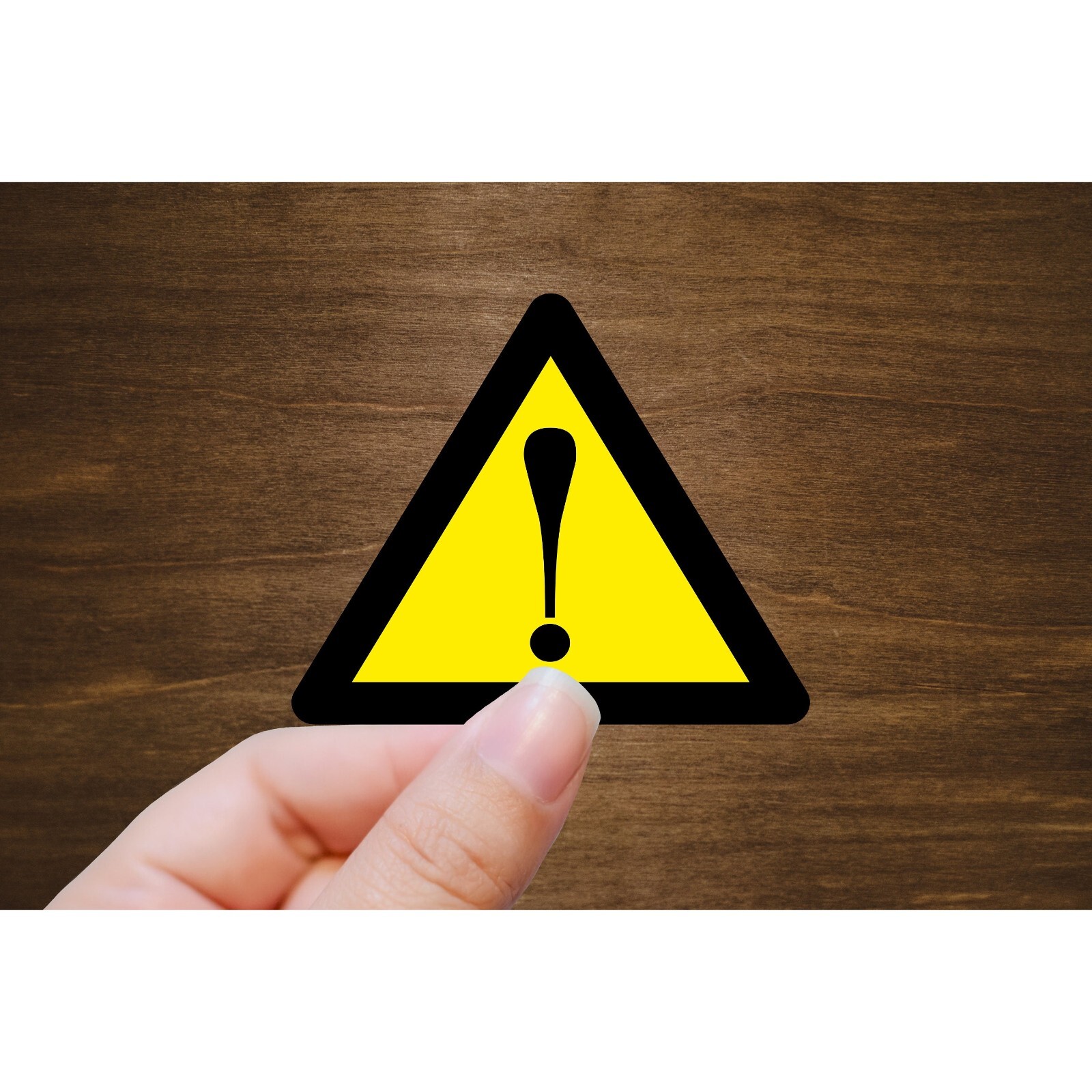 Caution Warning Vinyl Sticker | Die Cut, Glossy, Vinyl | Warning Stickers