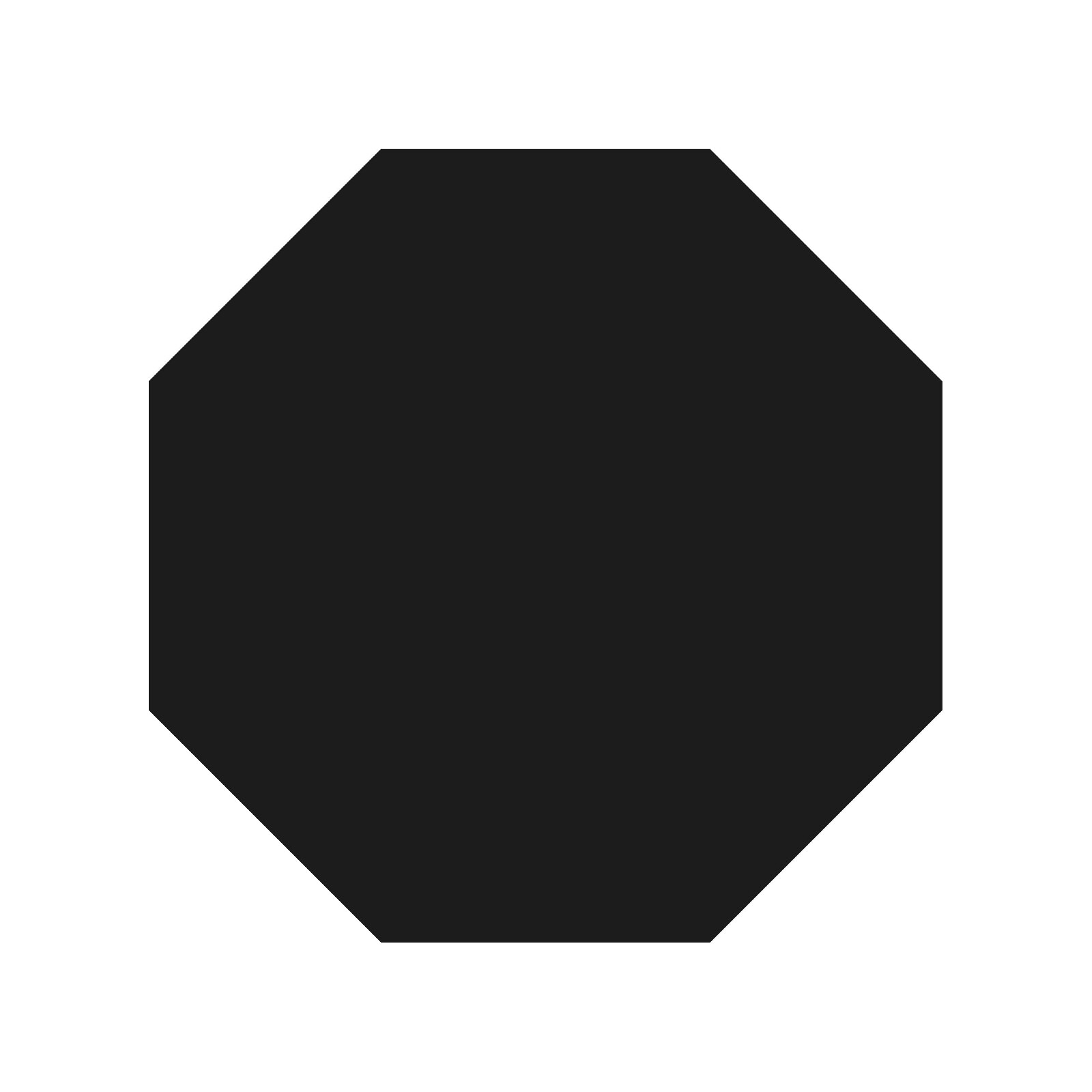 Octagon shape Vinyl Decal Polygon shape symbol Sticker