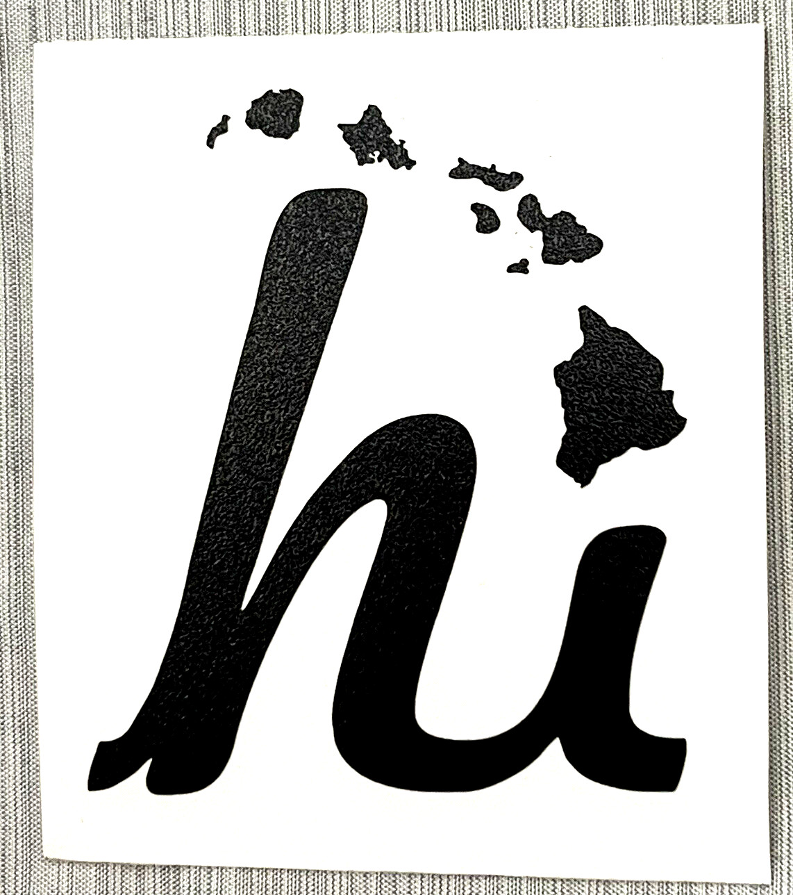 hi Vinyl Decal Car Window Laptop Hawaiian Islands Hawai'i Black Sticker