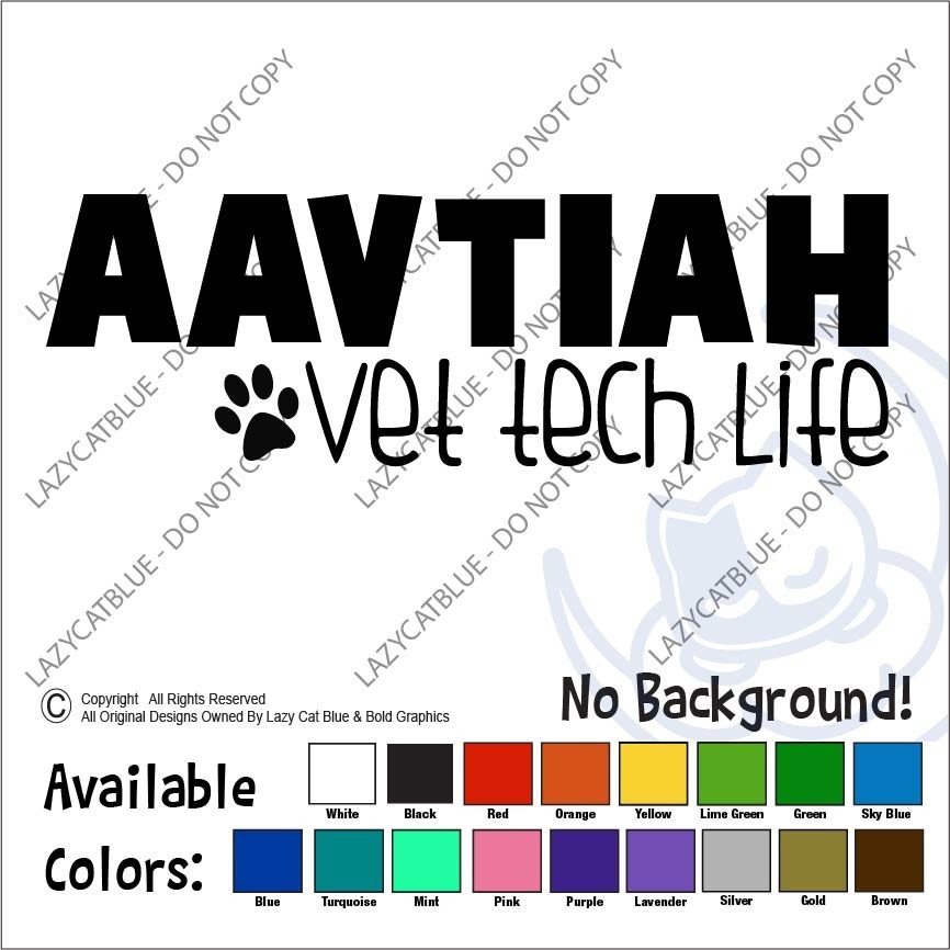 AAVTIAH As a Vet Tech I Am Horrified Decal Vinyl Sticker Med Humor Pet RVT Life