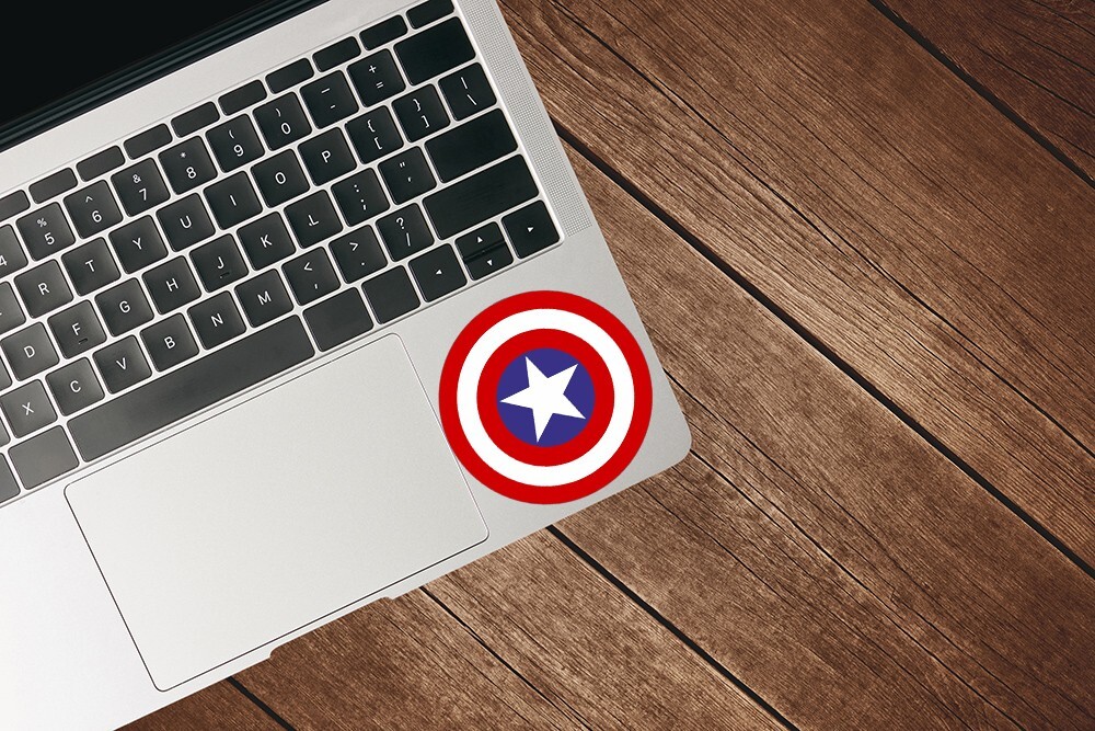 Captain America Vinyl Decal Sticker for Car Laptop Water Bottle Waterproof