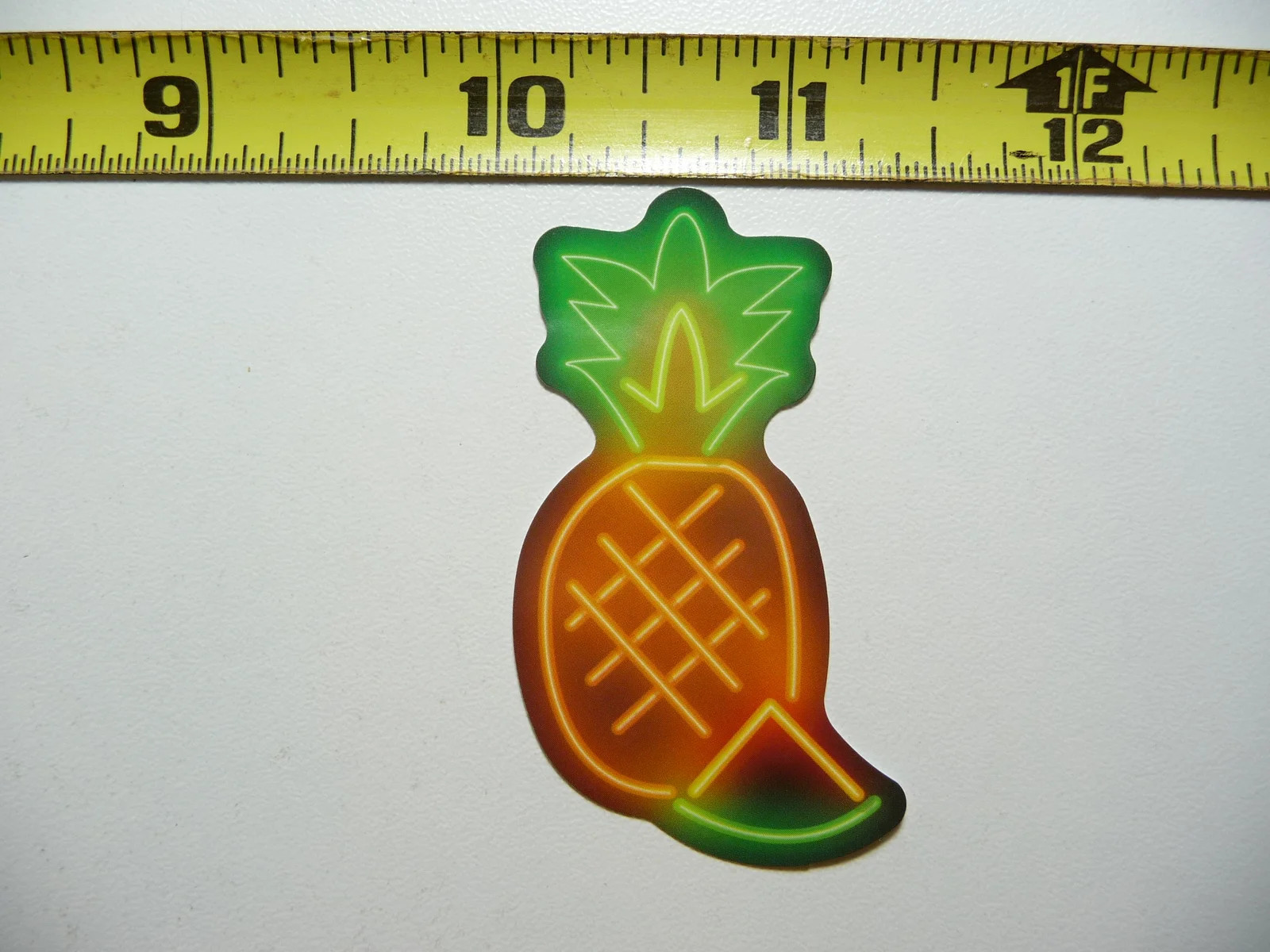 PINEAPPLE TROPICAL FRUIT SMALL STICKER DECAL NEON STYLE FUN FUNNY SCRAPBOOKING