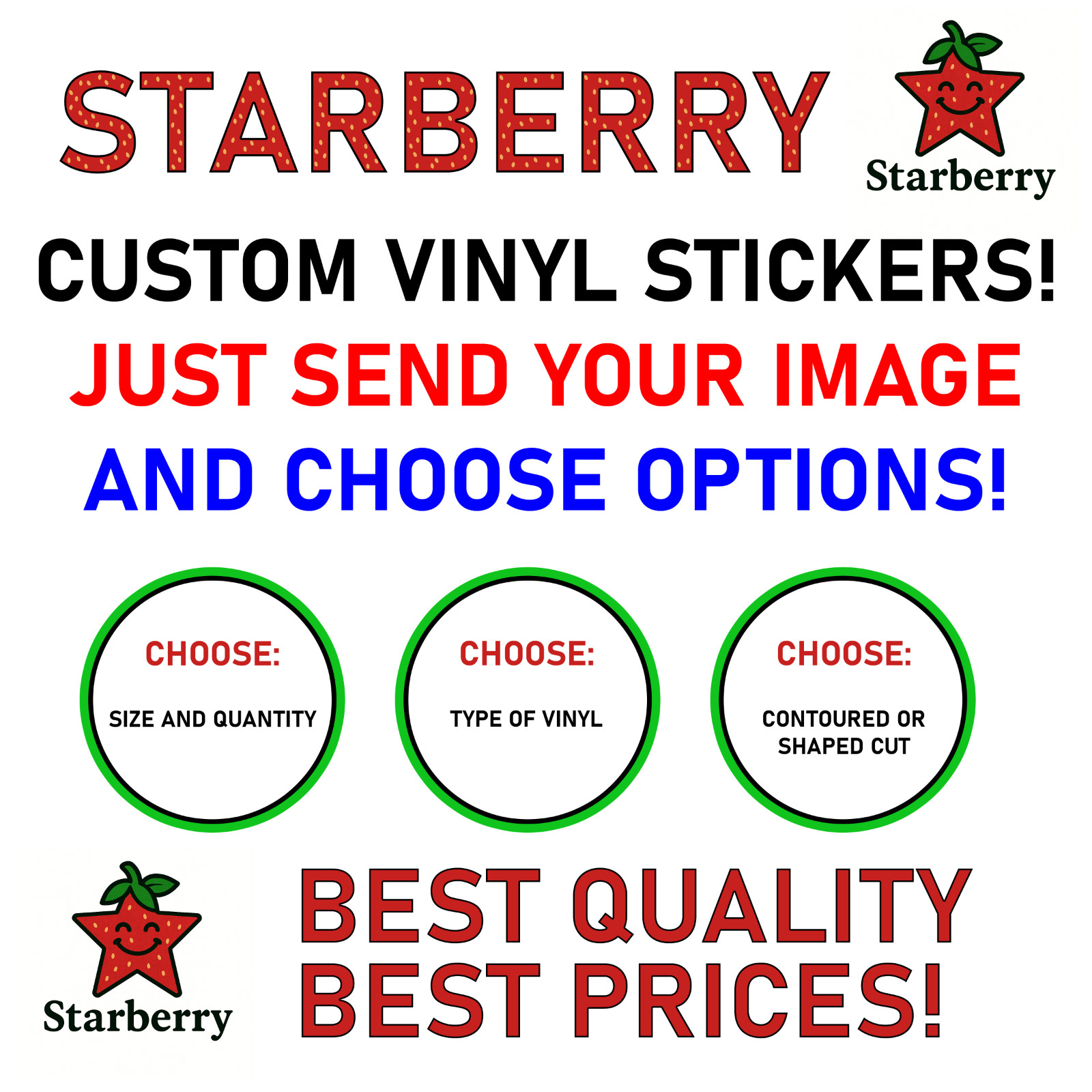 Premium Custom Vinyl Stickers Decals – Weatherproof/UV – Send Your Image