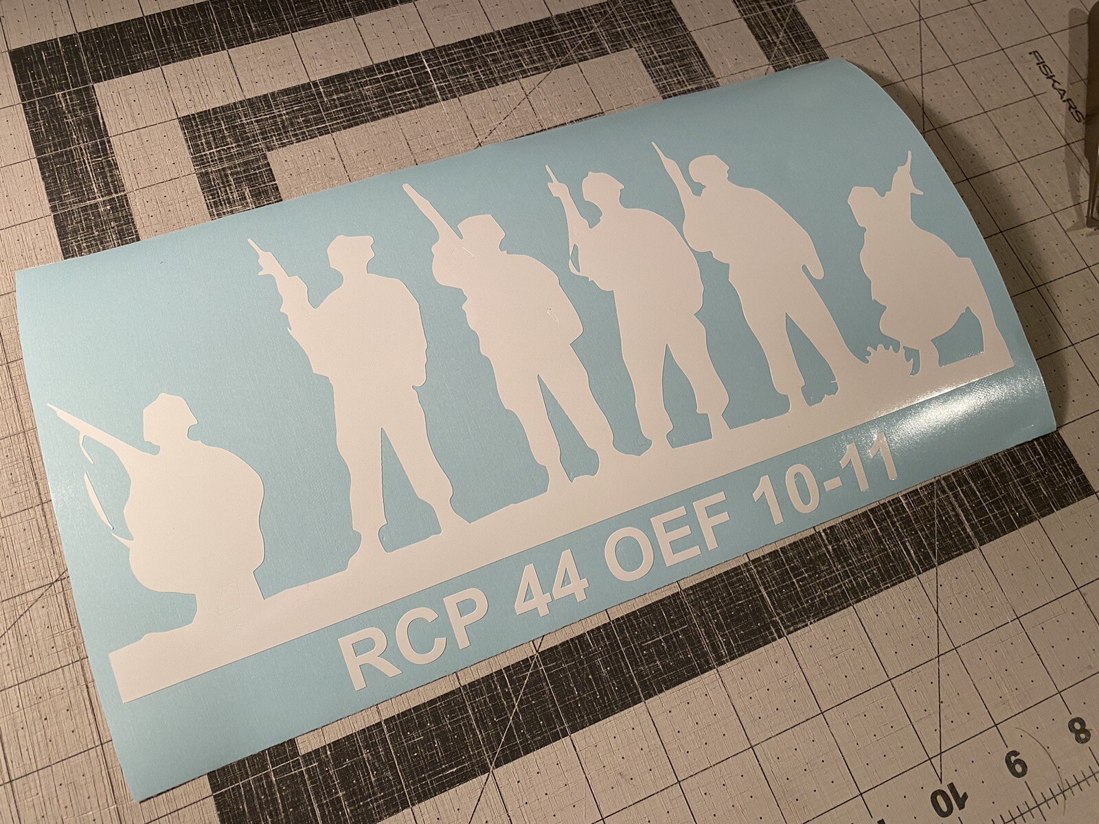 Vinyl Decal for Window – Soldier Silhouettes (Military), Various Colors & Sizes