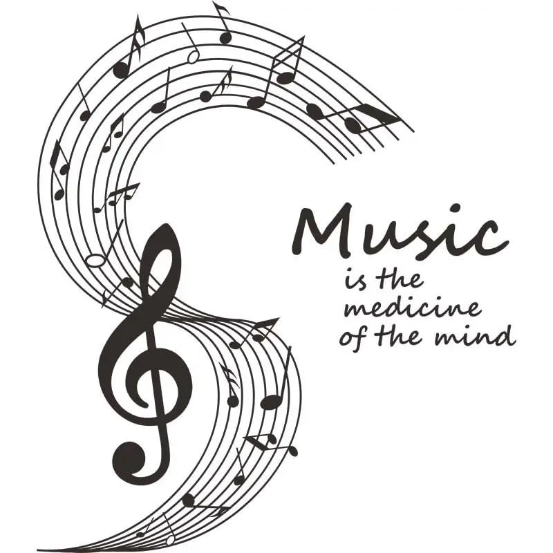 Large Music Notes Wall Decal Set – 20×18 Inch Vinyl Lovers Mural for Wall, Ki…