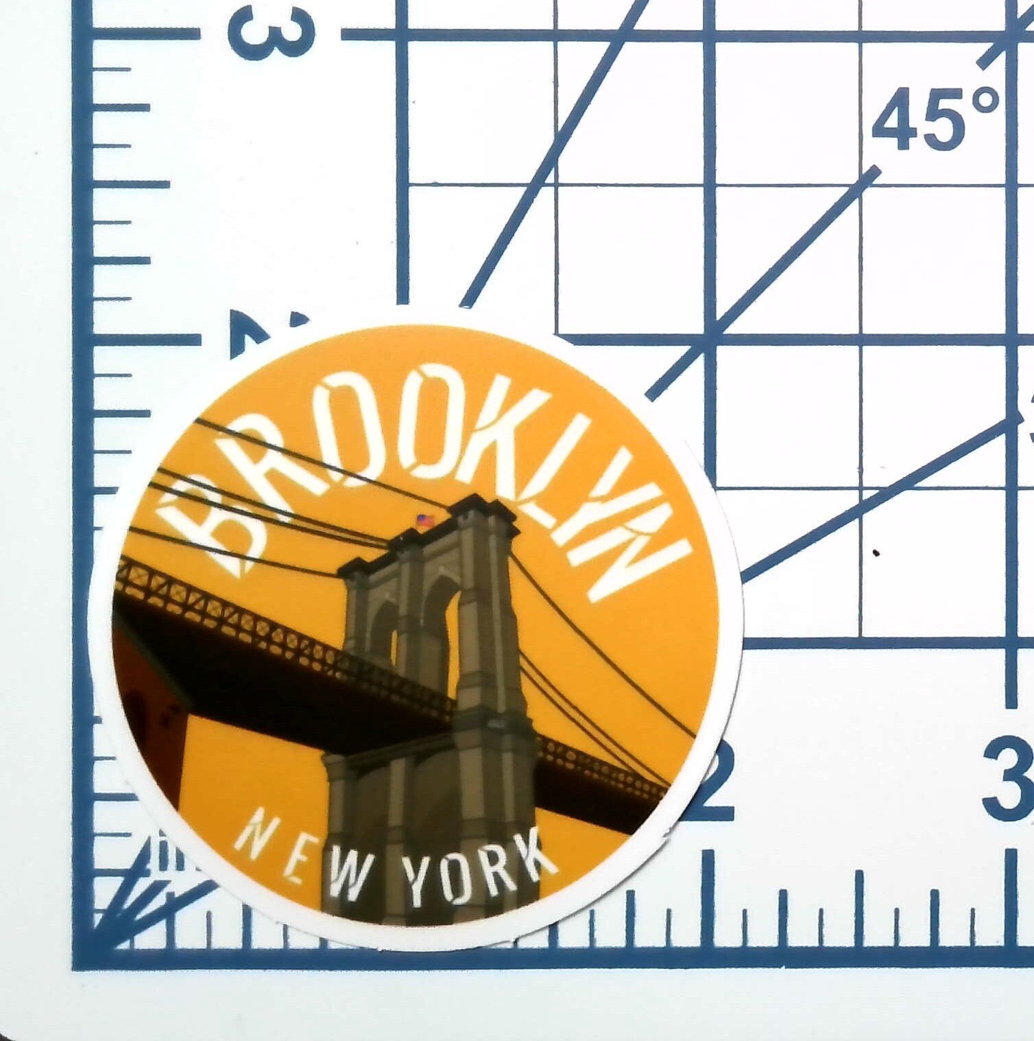 Brooklyn Bridge Sticker Die Cut New York Decal Travel Scrapbooking Journal