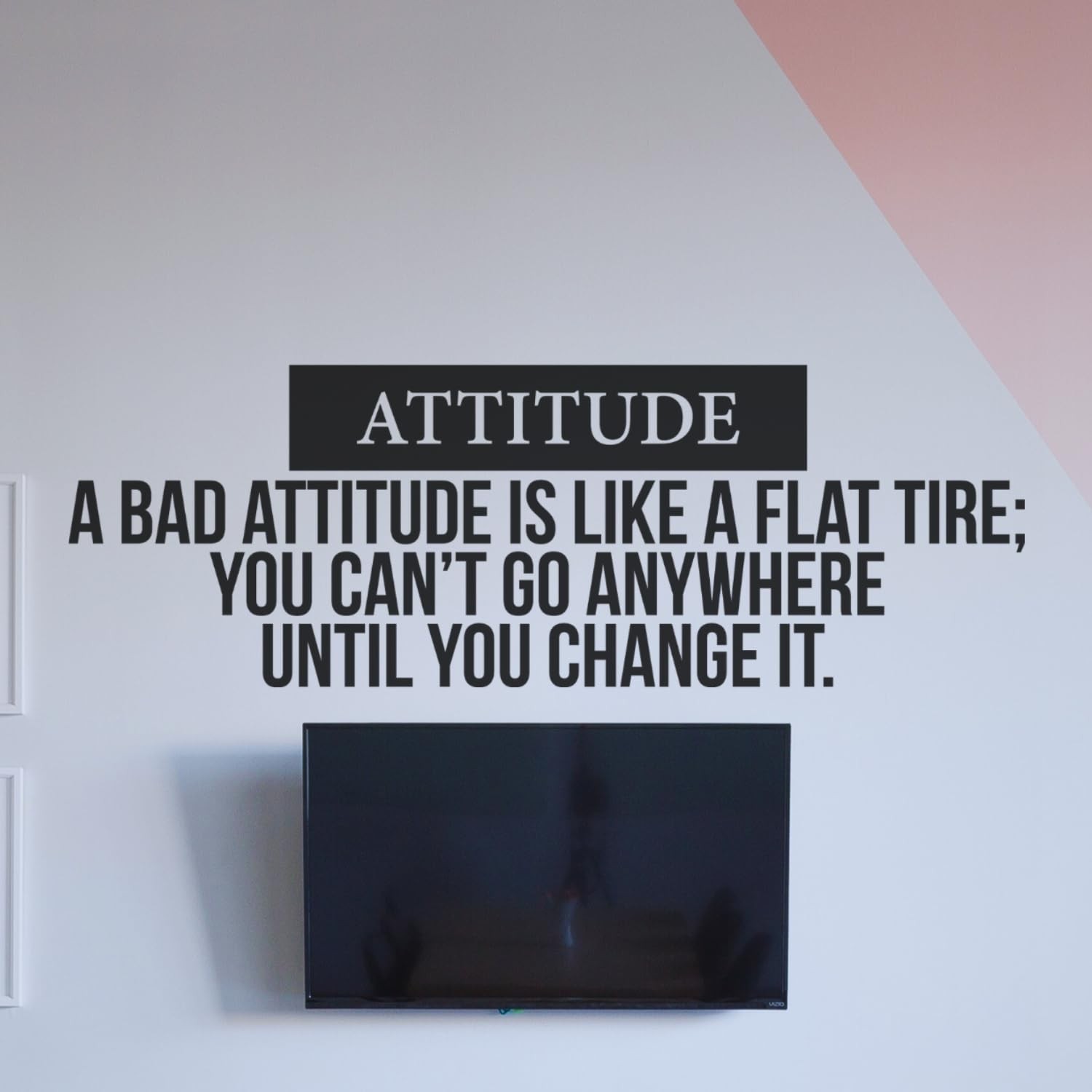 – Attitude Wall Decal – Inspirational Vinyl Sticker Quote, Motivational Wall …