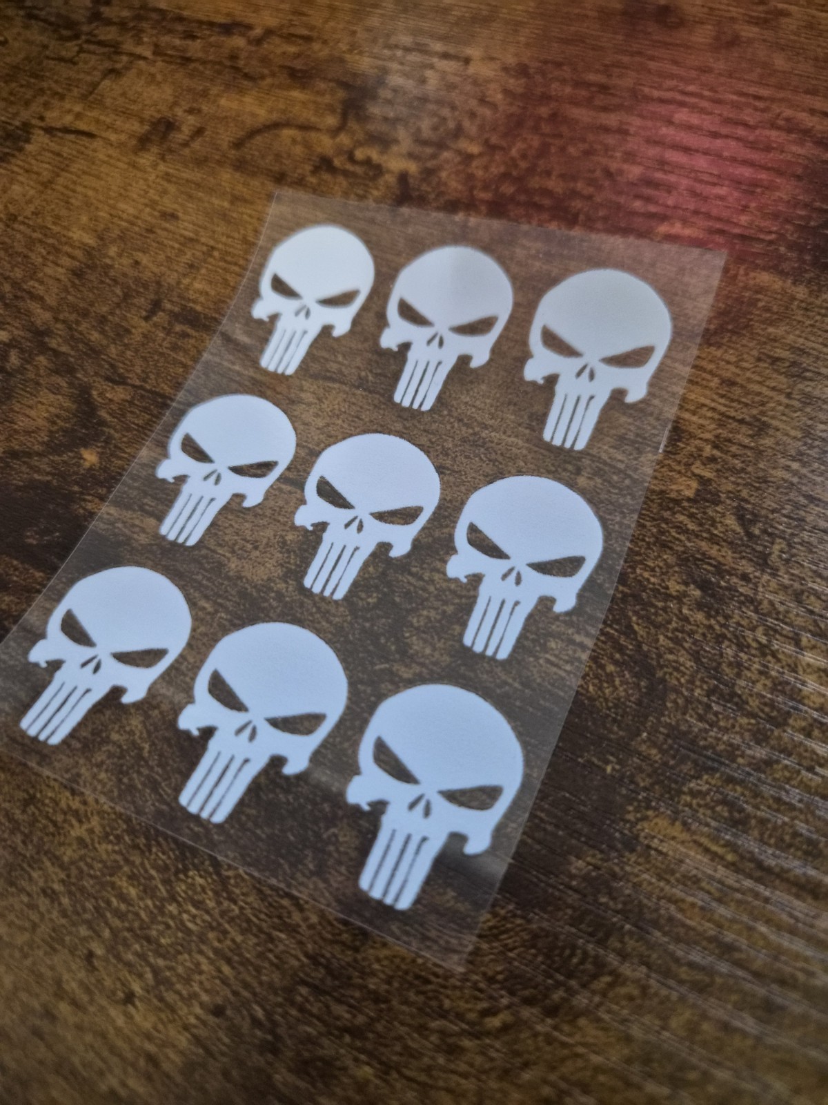 9pc THE PUNISHER SKULL High Quality UVDTF Decal Sticker waterproof USA NOTVINYL