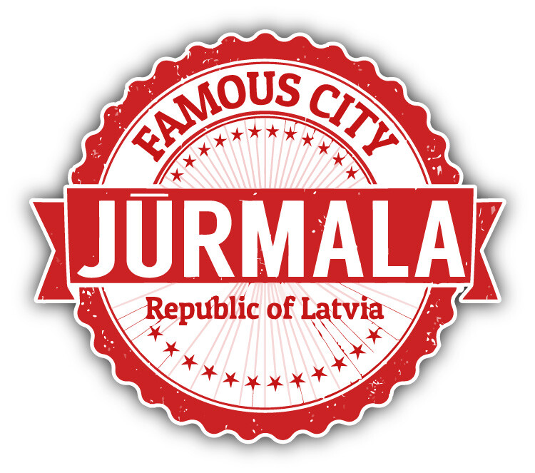 Jurmala City Latvia Grunge Travel Stamp Car Bumper Sticker Decal