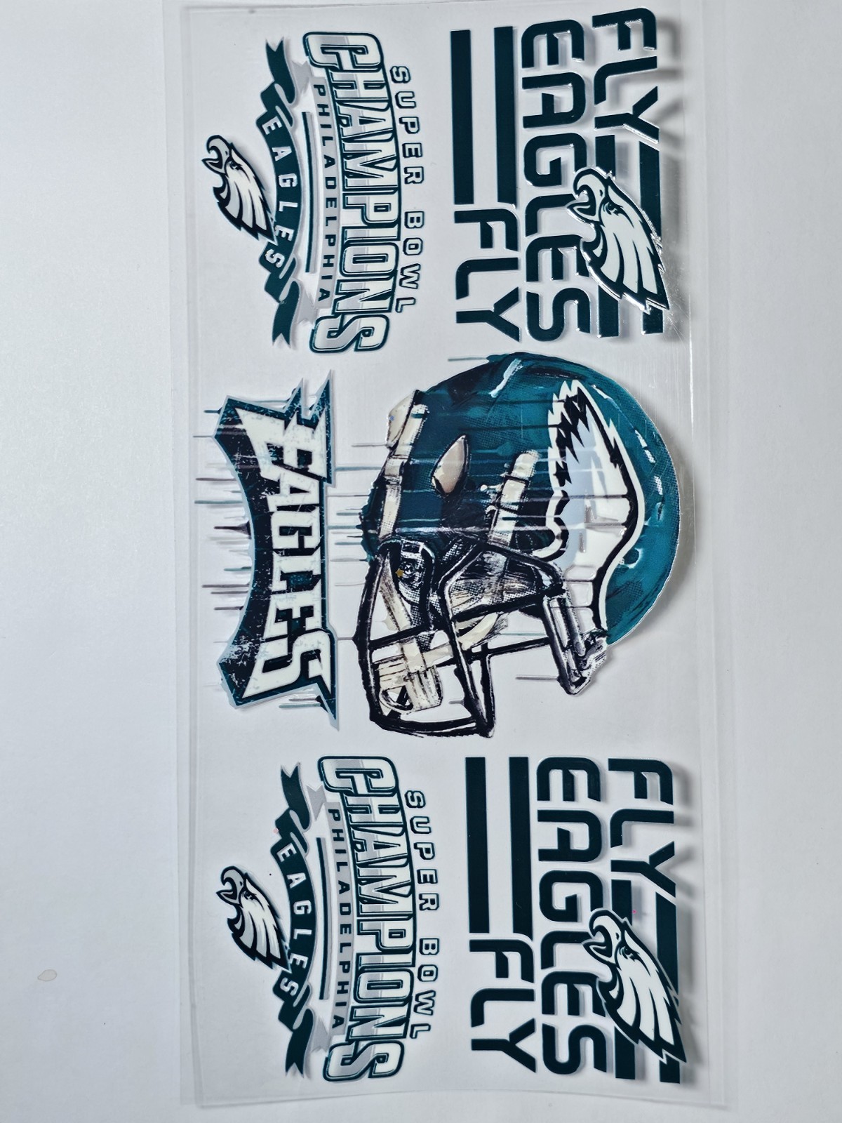 Eagles Football Transfer Sticker Wrap Tumbler UVDTF BUY 10+ GET COMBINED SHIP