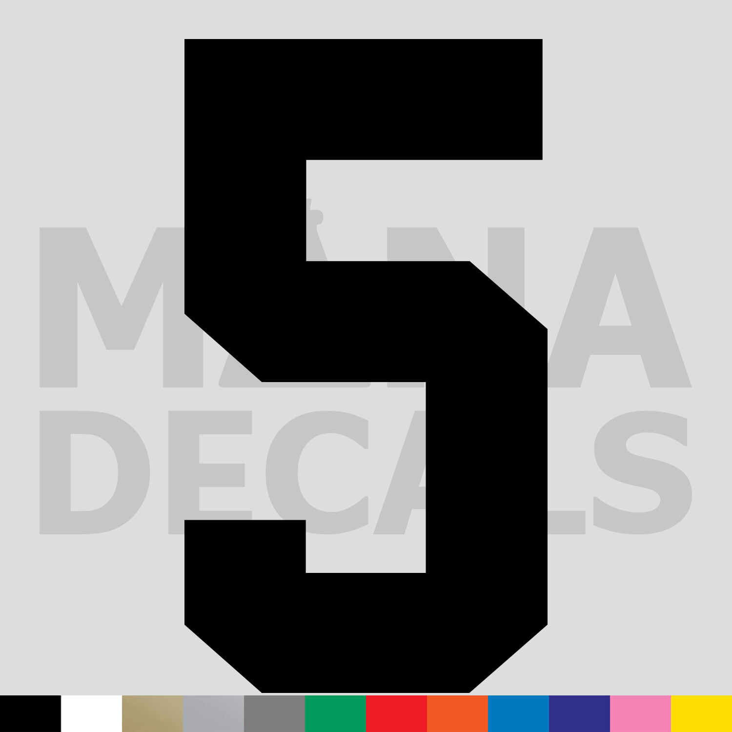 Number Five 5 Vinyl Die Cut Decal Sticker – Jersey Sport Athlete