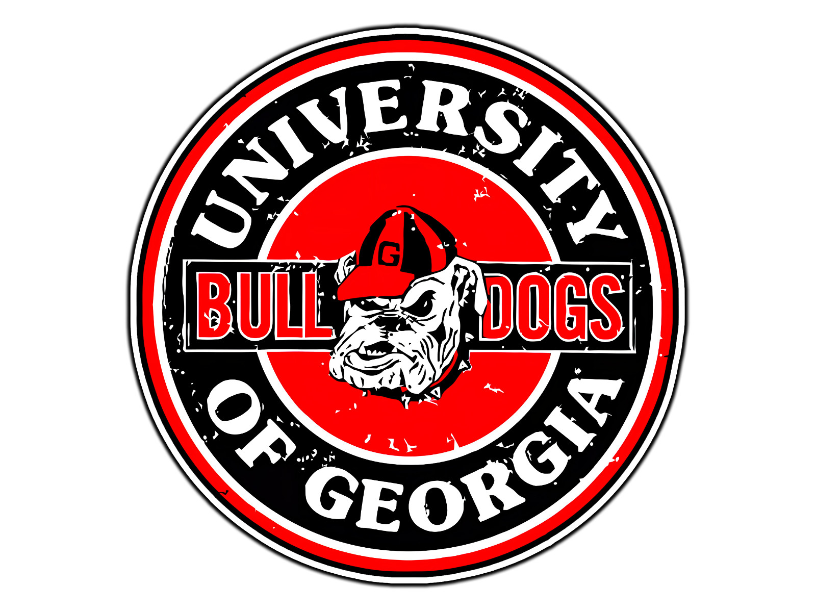 #0296 University Of Georgia Bulldogs Logo Waterproof Vinyl Sticker Decal Die-Cut