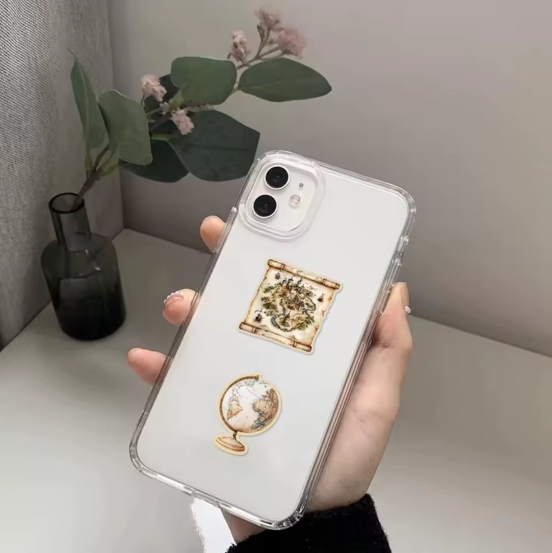 10 pc Vintage World Map Travel Sticker Set Collectible Stickers ST10