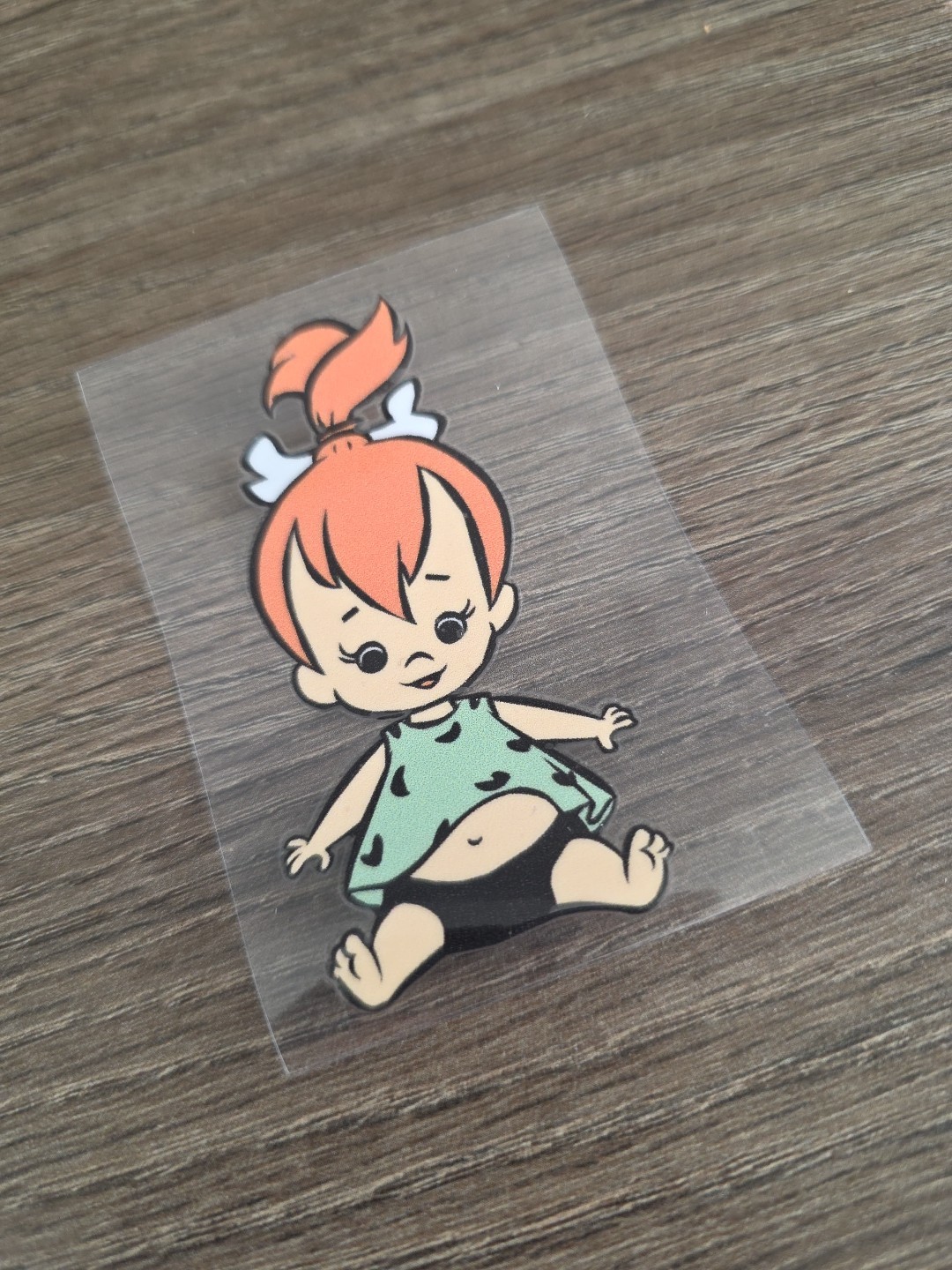 Flintstones Bam Bam Cartoon UV DTF Raised Decal Sticker Waterproof 2inx 3in