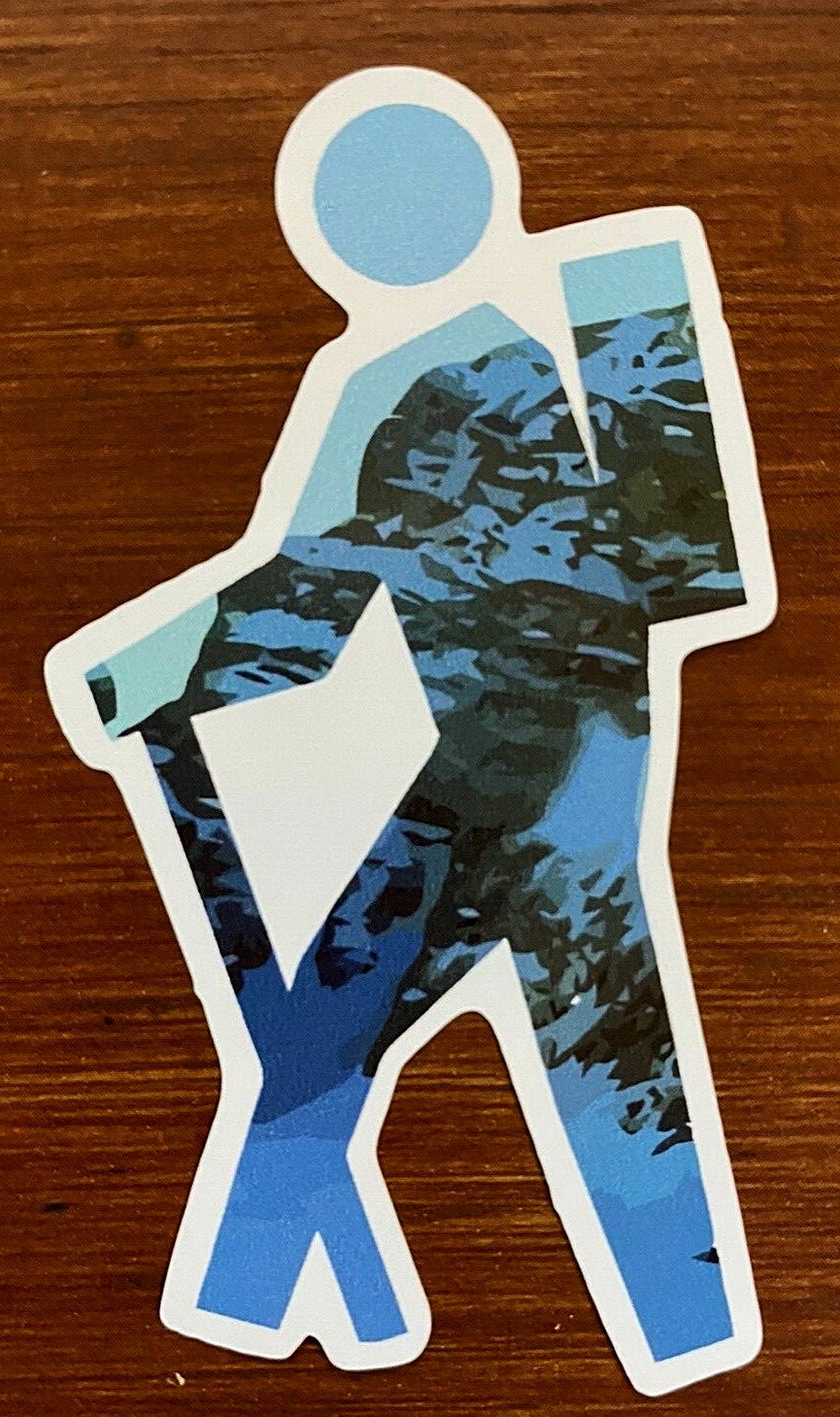 Hiking Sticker Mountain Scene Waterproof – Buy Any 4 for $1.75 Each Storewide!