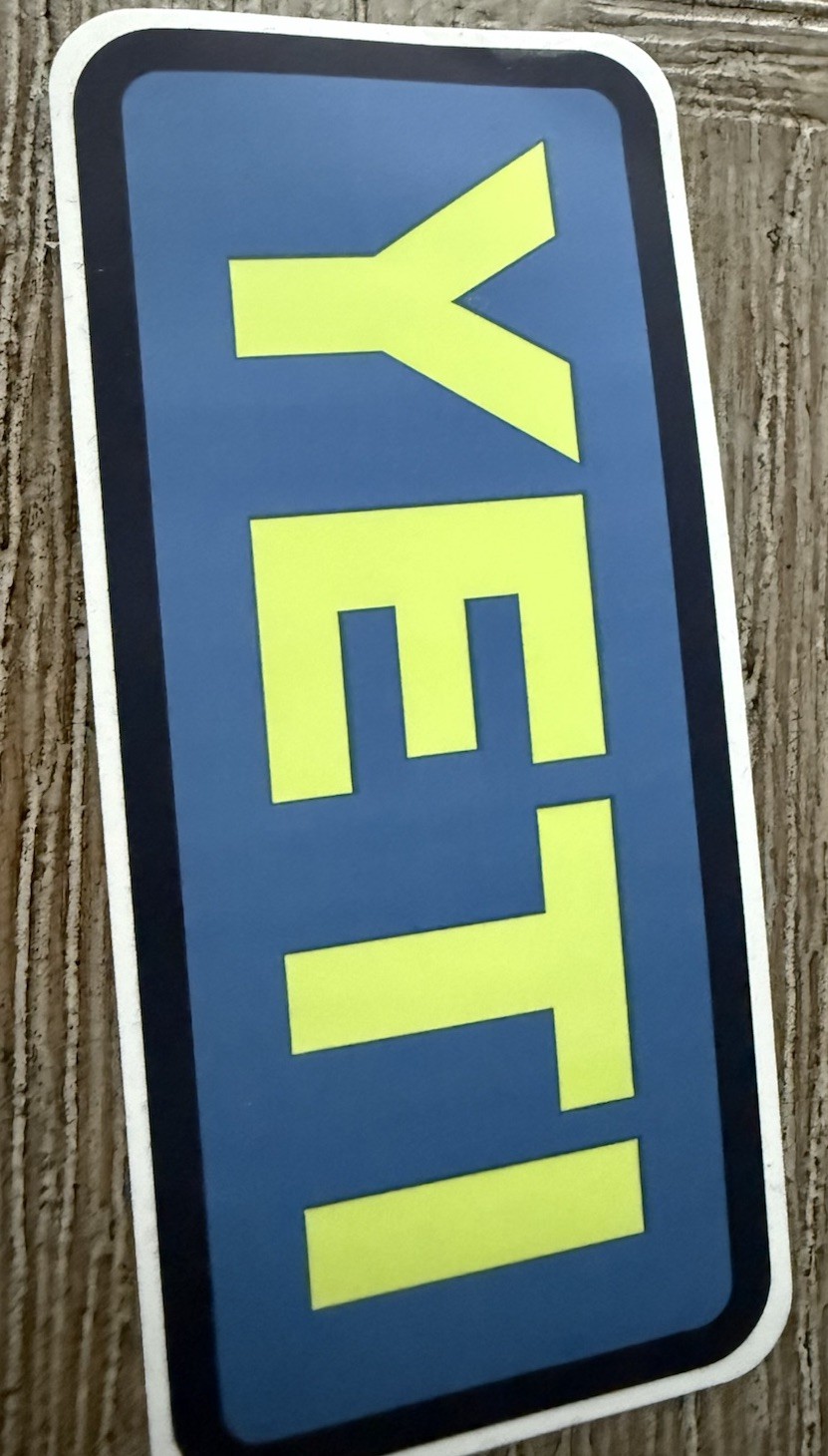 YETI AUTHENTIC STICKER Blue and Green Decal Vinyl 4 Inch Go Seahawks fast Ship!