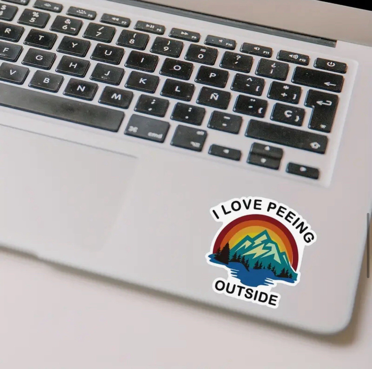 I Love Peeing Outside Mountains Camping RV Car Laptop 3” VINYL DECAL STICKER