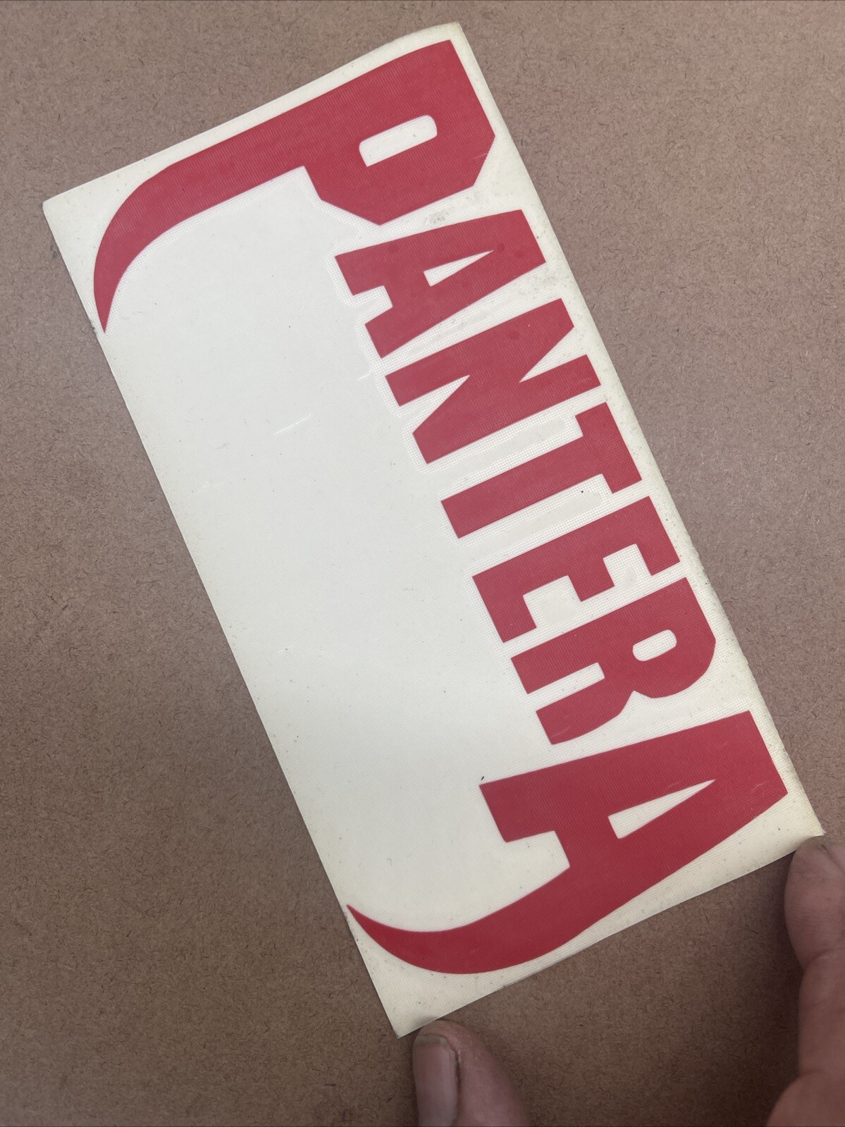 Pantera Rock Red Band Vinyl Decal: 6 3/4” X 3 1/2”, Not For Porous Surfaces