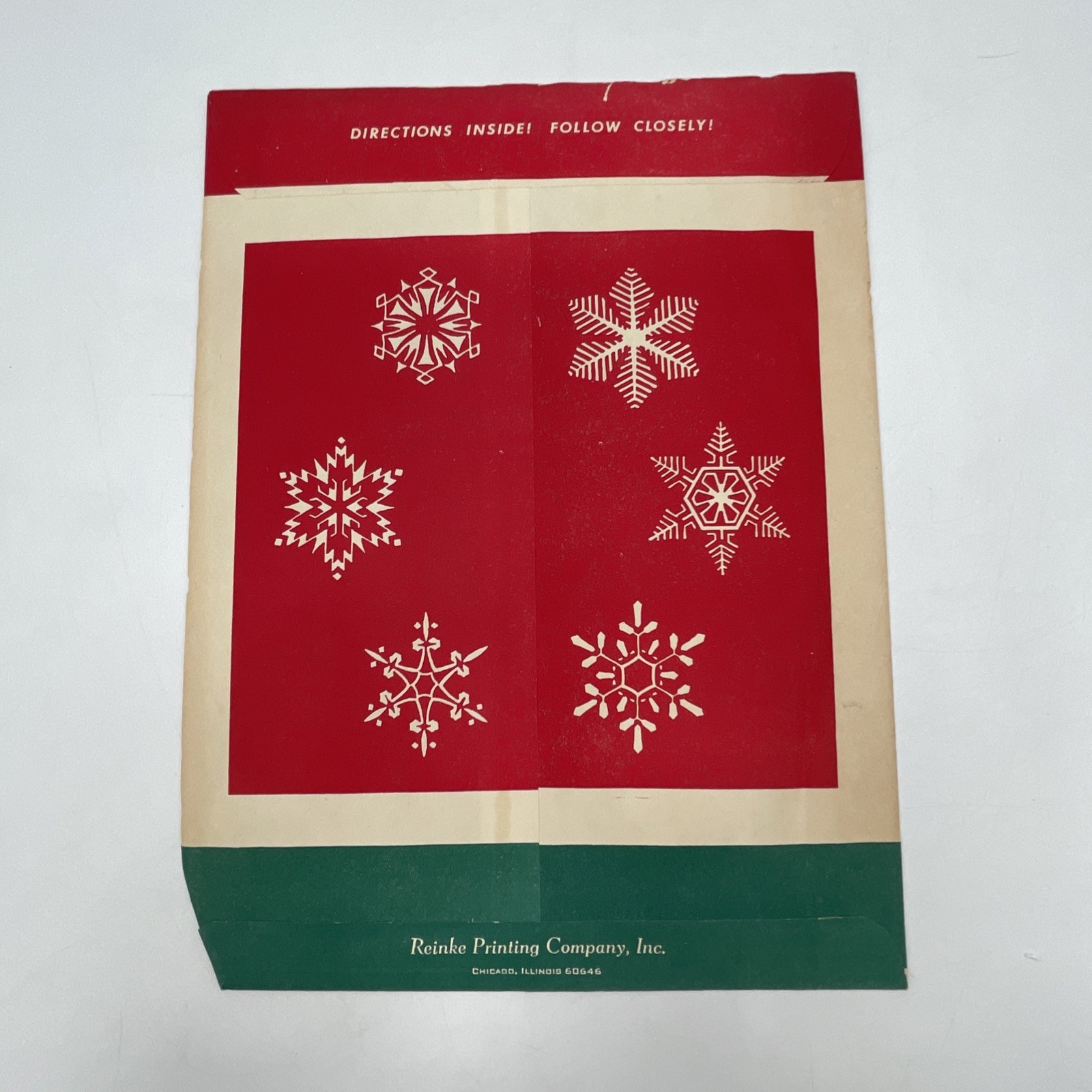 Vintage Reinke Christmas Window Clings 21 Press-On Snowflake Designs NEW SEALED