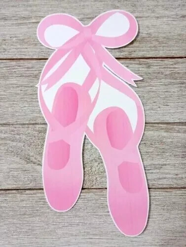 ballerina ballet slippers wall safe sticker dance 7 inch handmade