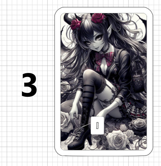 Goth Demon Girl Credit Debit ATM Card Skin Stickers Sexy Rose Succubus Love Dead
