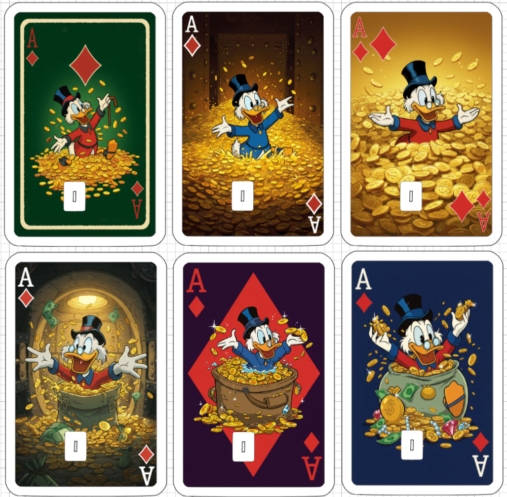 Scrooge Credit Debit ATM Card Skin Sticker Disney Duck Tales Gold Money Coin USA