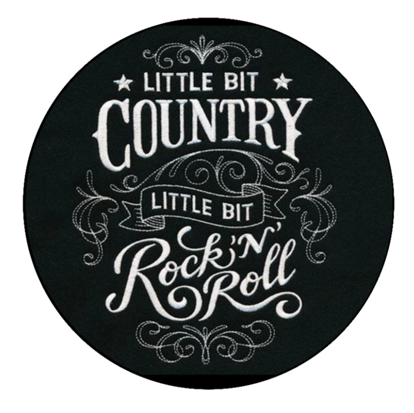 Music (Little Bit Country Little Bit Rock & Roll) 4" Vinyl Decal Car Cooler Bar