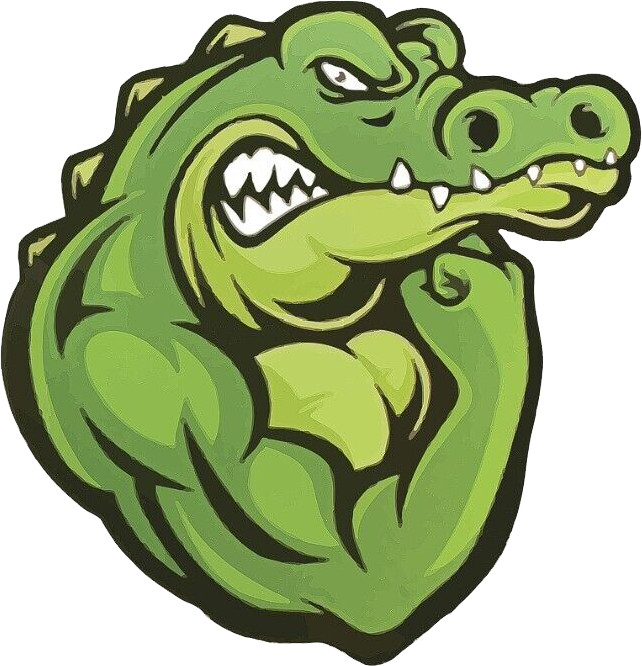 Alligator Flexing Sticker Decal