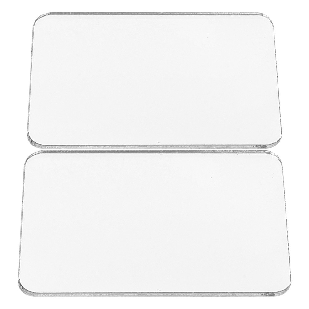 2 Pcs Stick On Mirror Decal For Smartphone Acrylic Self Adhesive Makeup Tool