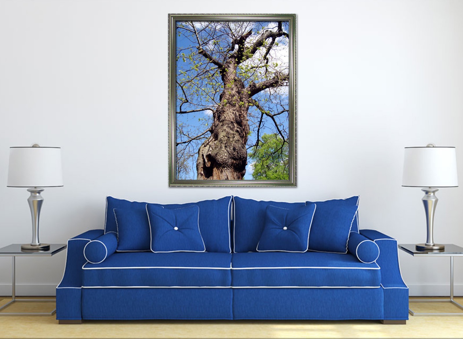 3D Blue Sky Tree 55 Fake Framed Poster Home Decor Print Painting Unique Art
