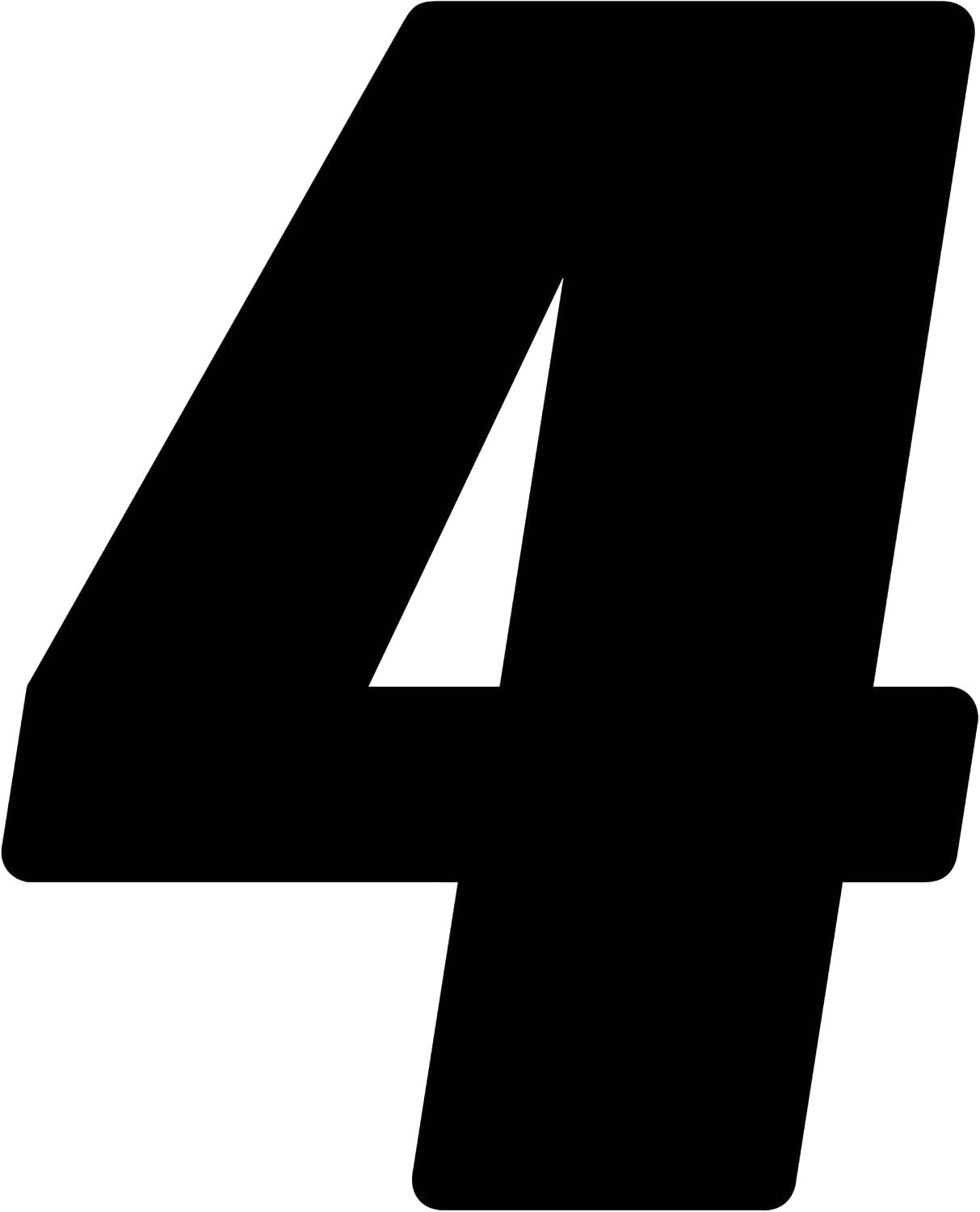 Durable 3 Pack of High-Gloss 5.5" Vinyl Number 4 – Perfect for Racing Events