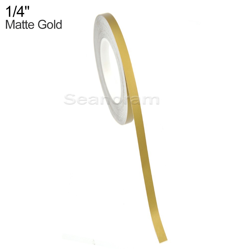 1/6" 4mm Matte Gold DIY Home Shop Bar Pinstriping Pin Stripe Line Decal Sticker