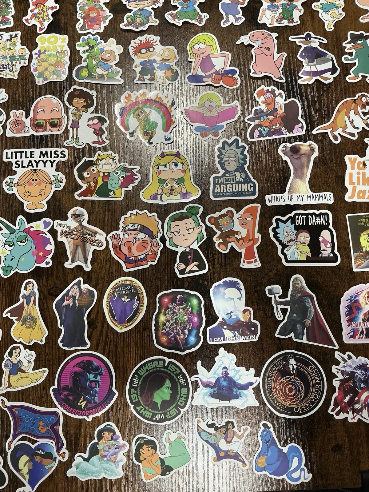 10 PCs Random 90s Kids Nostalgia Cartoon Stickers Nickelodeon Disney Marvel