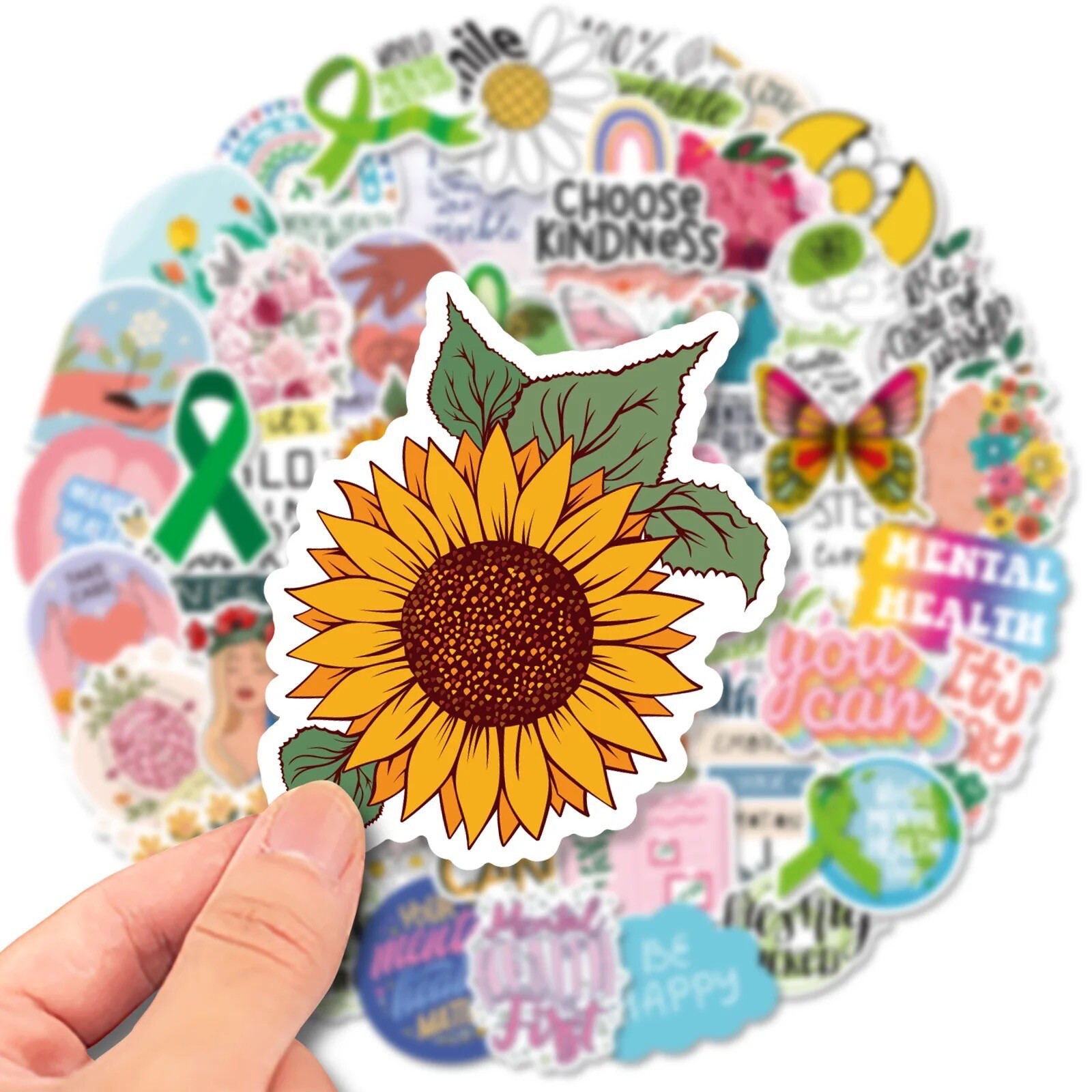 50 PCS World Mental Health Day Stickers Decals Hydro Truck Yeti Free Shipping