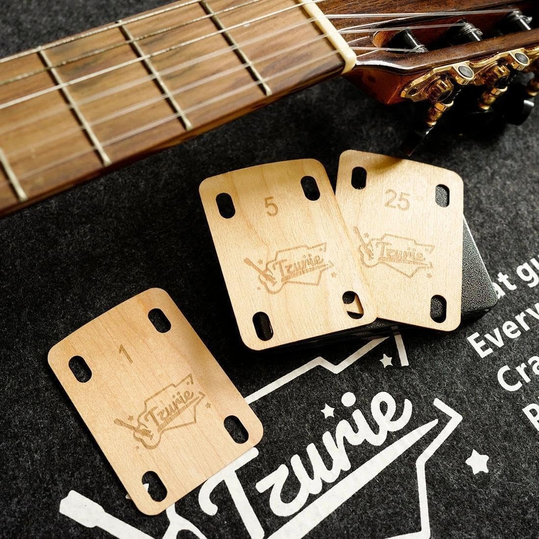 Electric Guitar Neck Shims Set of 3 Precision Shim – 0.25°, 0.25,0.5,1