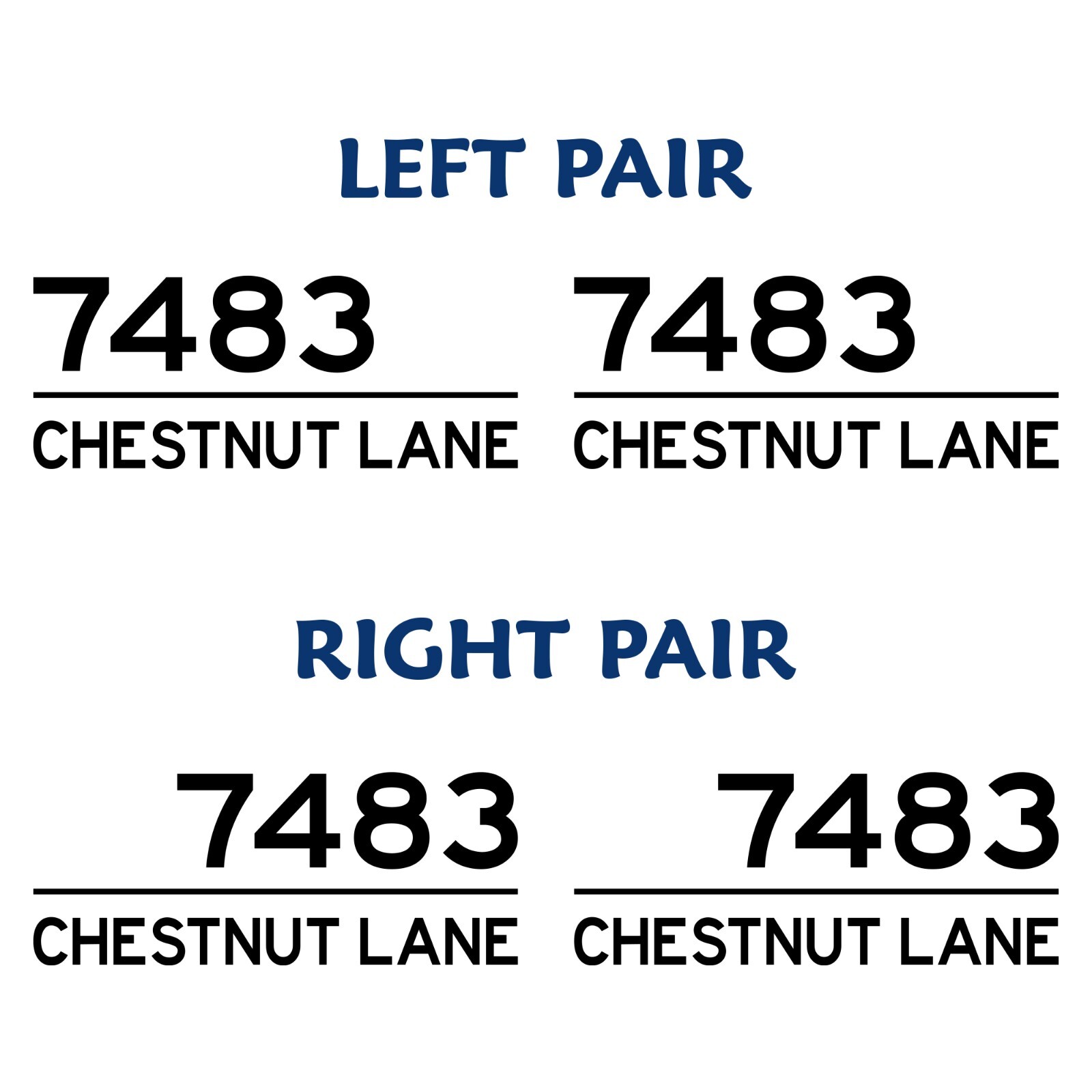 Reflective Address Number & Street Name Decal, Personalized Custom – 1277R