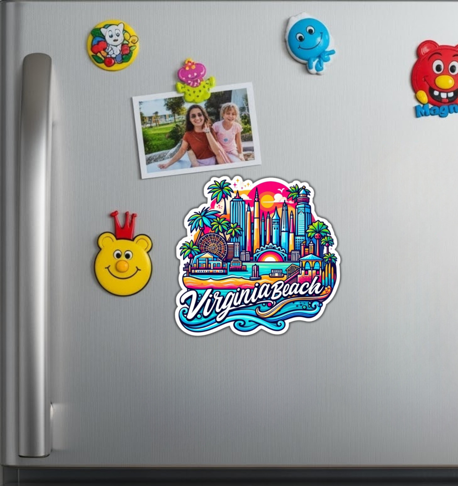 Virginia Beach Fridge Magnet or Laptop Sticker