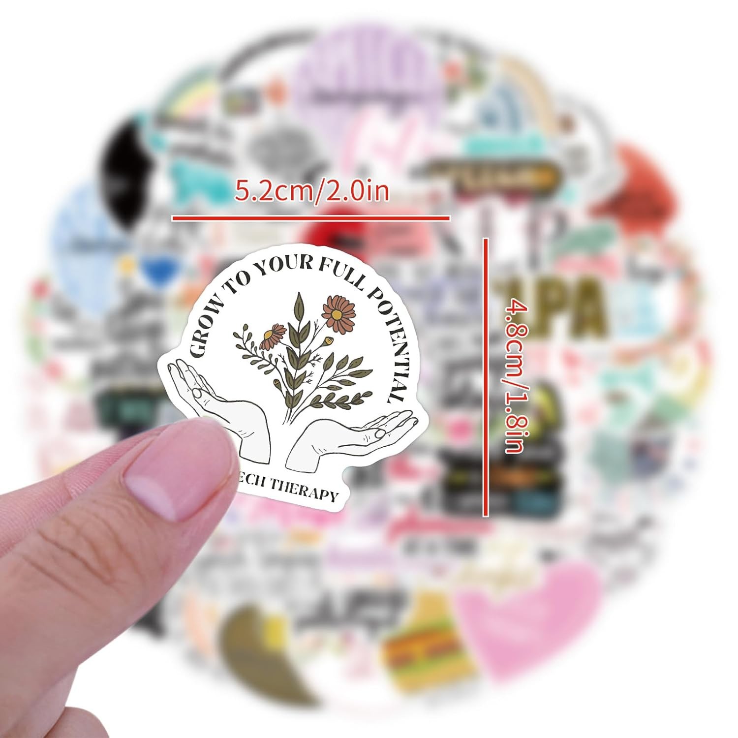 Waterproof Vinyl Speech Pathologist Stickers Decals 60PCS Speech Therapy