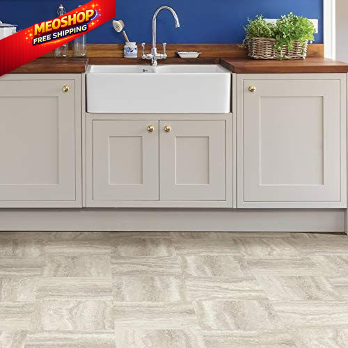 FloorPops FP3327 Platinum Peel & Stick and 12"L x 12"W x 0.06"T, Gray