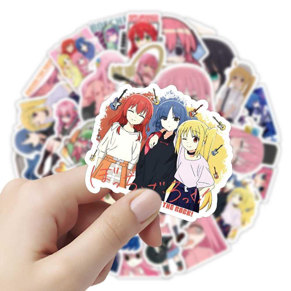 100Pcs Anime Bocchi the rock Cartoon Sticker for Adults Teens Girl Water Bottles
